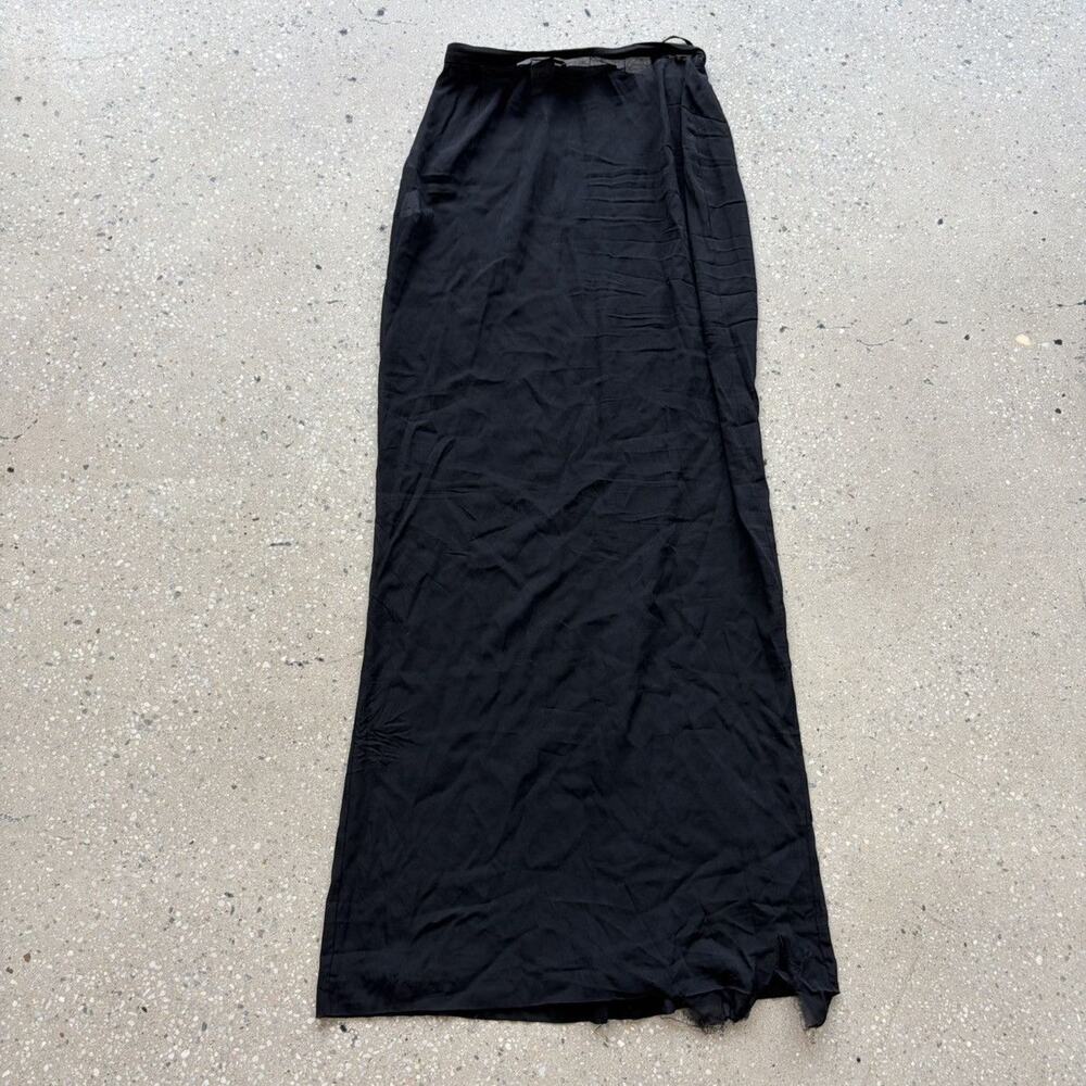 Vintage Dolce & Gabbana D&G Black Silk Maxi Skirt